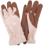 Перчатки рабочие женские, цвет коричнево-бежевый с рисунком цветка, L, STURM, 8054-01-L