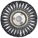 Корщетка-насадка для УШМ "колесо", витая стальная проволока, посадочный d=2, STURM, 9017-03-WB180