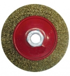 Корщетка-насадка для УШМ "колесо", гайка М14, стальная волнистая проволока, STURM, 9017-04-100