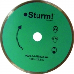 Алмазный диск влажная резка непрерывный 115 мм, STURM, 9020-04-115x22-WC