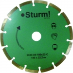 Алмазный диск сухая резка сегментный 230 мм, STURM, 9020-04-230x22-C