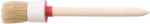 Кисть круглая, натуральная светлая щетина, пластиковый корпус, деревянная ручка, 20 мм, FIT