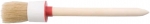 Кисть круглая, натуральная светлая щетина, пластиковый корпус, деревянная ручка, 35 мм, FIT, 00893