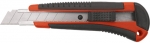 Нож технический "Тренд", пластикиковый корпус с прорезиненными вставками, усиленный металлической направляющей, 18 мм, FIT, 10174