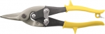 Ножницы по жести "Лайт", инструментальная сталь, пластиковые ручки, прямые, FIT, 41450