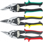 Ножницы по жести "Оптима", усиленные, инструментальная сталь, эргономичные, прорезиненные ручки, прямые, FIT, 41456