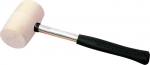 Киянка резиновая белая, металлическая ручка, 65 мм, FIT, 45329