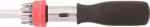 Отвертка реверсивная, в комплекте 6 CR - V бит, инструментальная сталь, пластиковая ручка, FIT, 56275