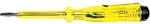 Отвертка индикаторная, желтая ручка 100 - 500 В, 140 мм , FIT, 56501