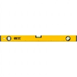 Уровень "Старт", 3 глазка, желтый корпус, фрезер. рабочая грань, магниты, шкала 600 мм FIT 18132