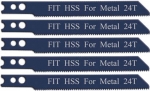 Полотна для э/лобзика/металлу, амер.хвост., HSS, 50 мм, 24Т, 5 шт., FIT, 41134