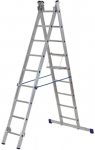 Лестница двухсекционная алюминиевая, 2х8 ступеней, H=224/364 см, вес 7,2 кг, FIT, 65428