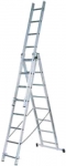 Трехсекционная алюминиевая лестница РОС, FIT, 65434