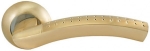 Ручка дверная модель "Бруно-М", золото/хром (РОС), FIT, 66407