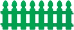 Забор декоративный "Штакетник", 1,2 м, 4 шт, зеленый, FIT, 77490