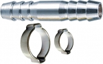 Переходник 6 мм елочка на елочку с 2- мя обжимными кольцами 6 х 11 мм, FUBAG, 180390