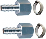 Переходник 1/4"F на елочку 6 мм с обжимным кольцом 6 х 11 мм, блистер, 2 шт, FUBAG, 180440 В
