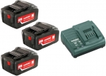 Аккумуляторы 3 шт 18 В и зарядное устройство ASC 30-36 Basic-Set 4.0, METABO, 685049000
