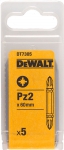 Бита двойная Torsion Pz2 / Pz2 x 60 мм, 5 шт., DEWALT, DT 7305