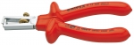 Инструмент для снятия изоляции, 160 мм, форма 1, клещи хромированные, ручки изолированные, KNIPEX, KN-1117160