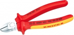 Боковые кусачки 180 мм, хромированные, ручки с двухкомпонентными чехлами, KNIPEX, KN-7006180SB