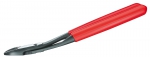 Боковые кусачки 250 мм, изогнутая под углом 12 град головка, ручки с пластмассовым покрытием, KNIPEX, KN-7421250