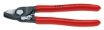 Кабелерез 165 мм, внутренняя пружина, ручки с пластмассовым покрытием, KNIPEX, KN-9521165