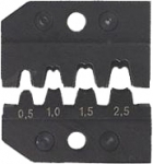 Плашка опрессовочная для неизолированных, открытых штекеров 4,8 + 6,3 мм, KNIPEX, KN-974905