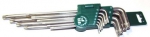 Комплект угловых ключей с центрированным штифтом EXTRA LONG TORX, JONNESWAY, H08S110S