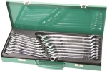 Набор ключей комбинированных (накидной профиль 75-гранный) 7-24 мм, 16 предметов, JONNESWAY, W69116S
