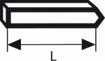 Штифты для степлера тип 40, 19 мм, 1000 шт, BOSCH, 1609200382