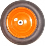 Запасное колесо (литое вулканизированное) 360х15 мм для тачек HB 1101, HB 1301, PRORAB, 14007