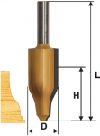 Фреза фигирейная вертикальная ф25,4х41,3 мм, хвостовик 12 мм, ЭНКОР, 10586