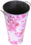 Ведро оцинкованное вытянутое с ручками 5,5 литров "цветы", ЦЕНТРОИНСТРУМЕНТ, 1042-5,5-5