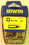 Вставка отверточная 10 шт (1/4; Pz-3 TIN; 25 мм), IRWIN, 10504343