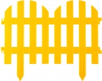 Забор декоративный "ПАЛИСАДНИК", 28x300см, желтый, GRINDA, 422205-Y