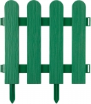 Забор декоративный "ШТАКЕТНИК", 29x224см, зеленый, GRINDA, 422209-G