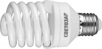 Энергосберегающая лампа "КОМПАКТ" спираль, цоколь E27 (стандарт), Т2, яркий белый свет (4000 К), 10000 час, 25 Вт (125), СВЕТОЗАР, 44454-25_z01