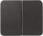 Выключатель "ГАММА" двухклавишный, без вставки и рамки, цвет темно-серый металлик, 10 А/~250 В, СВЕТОЗАР, SV-54134-DM