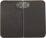 Выключатель "ГАММА" с подсветкой, двухклавишный, без вставки и рамки, цвет темно-серый металлик, 10 А/~250 В, СВЕТОЗАР, SV-54135-DM