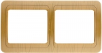 Панель "ГАММА" накладная, горизонтальная, цвет ольха, 2 гнезда, СВЕТОЗАР, SV-54146-A