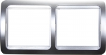 Панель "ГАММА" накладная, горизонтальная, цвет светло-серый металлик, 2 гнезда, СВЕТОЗАР, SV-54146-SM
