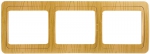 Панель "ГАММА" накладная, горизонтальная, цвет ольха, 3 гнезда, СВЕТОЗАР, SV-54148-A