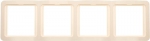 Панель "ГАММА" четверная вертикальная, цвет бежевый, СВЕТОЗАР, SV-54151-B