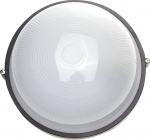 Светильник уличный влагозащищенный, круг, цвет черный, 100 Вт, СВЕТОЗАР, SV-57253-B