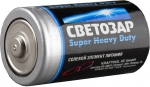 Батарейка "SUPER HEAVY DUTY" солевая тип D 15 В 2 шт на карточке СВЕТОЗАР SV-59037-2C