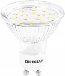 Лампа светодиодная "LED technology", цоколь GU10, яркий белый свет (4000 К), 220 В, 3 Вт (25), СВЕТОЗАР, 44565-25_z01
