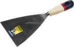 Шпательная лопатка "PROFI" c нержавеющим полотном, деревянная ручка, 120мм, STAYER, 10012-120