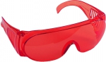 Очки "STANDARD" защитные, поликарбонатная монолинза с боковой вентиляцией, красные, STAYER, 11045