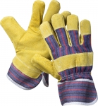 Перчатки "MASTER" рабочие комбинированные кожаные из спилка с тиснением, XL, STAYER, 1131-XL